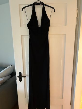 Elegantes, langes, schwarzes Max Mara Abendkleid, Grösse 38