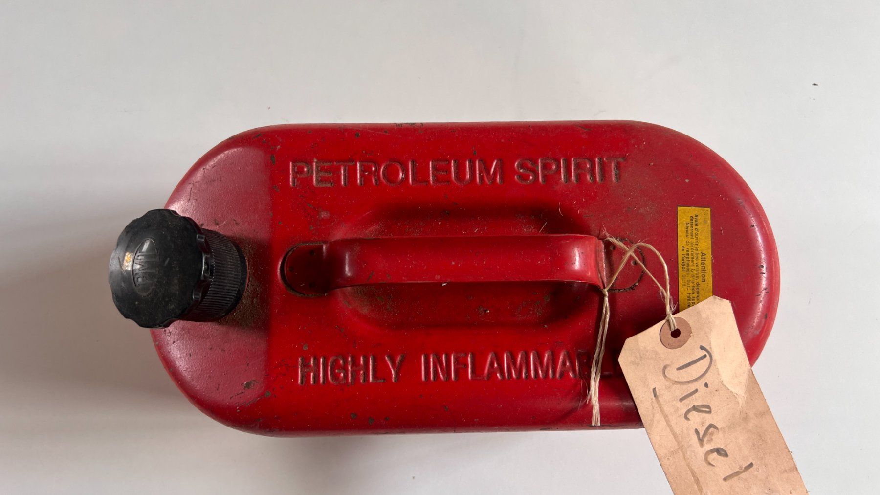 US Army Benzinkanister: Vintage Never-Stop Benzinkanister, 5 Liter, Rot, Rarität – Gebraucht aus Zeiningen von osm61 2
