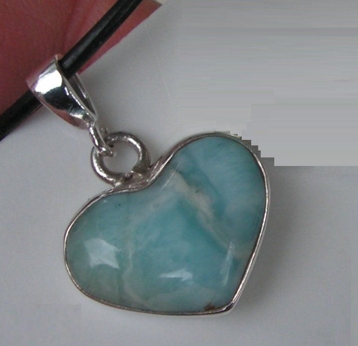 Ciondoli: ♥ LIEBE - FREUNDSCHAFT - ODER - EIN LARIMAR HERZ ANHÄNGER ♥ – Nuovo (secondo la descrizione) da Derendingen venduto da Editka 2