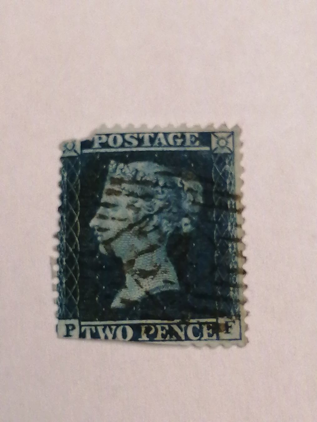Alle Briefmarken: Two Pence Blue 1855  – Gebraucht aus Happerswil von tschergi