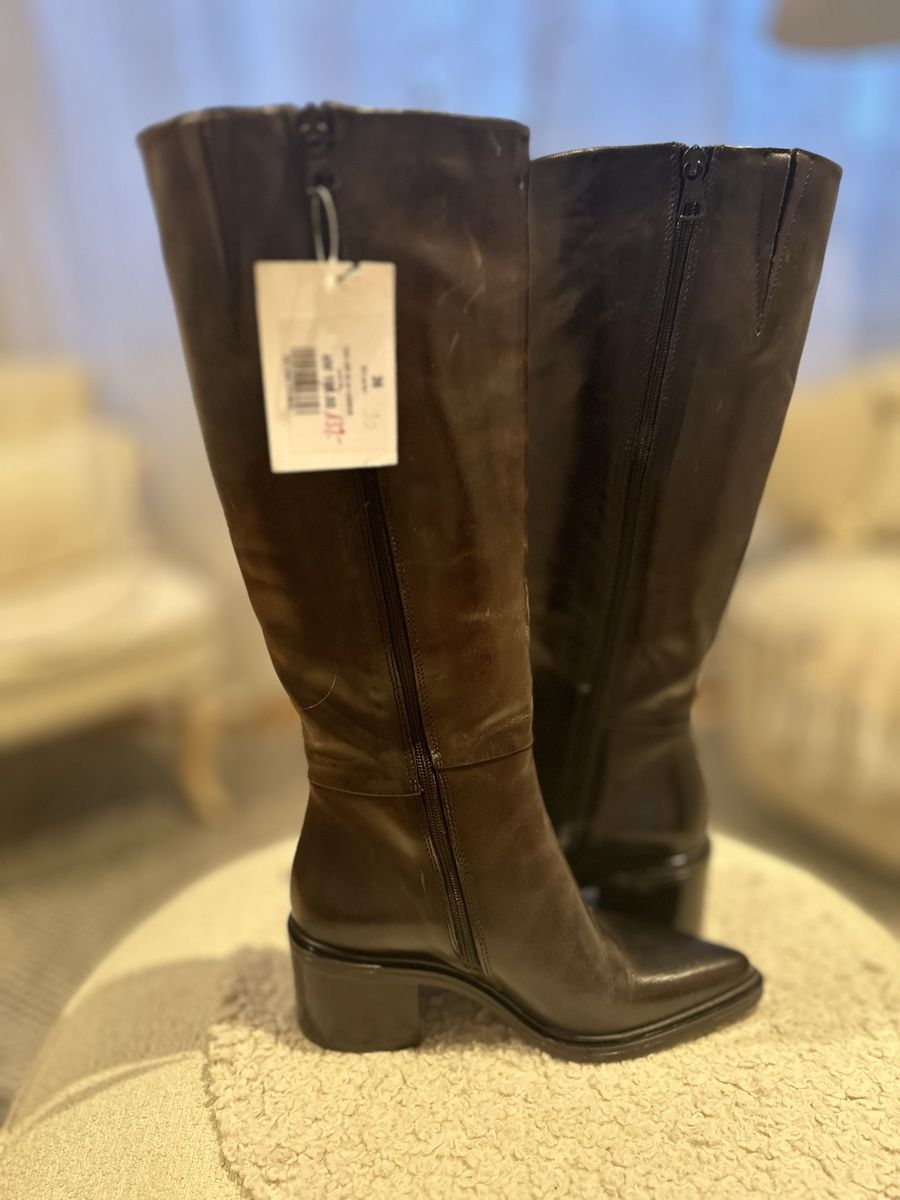 Scarpe da donna: Leder Stiefel Café/36 NEW – Nuovo e nell'imballaggio originale da Meggen venduto da AuDa17 2
