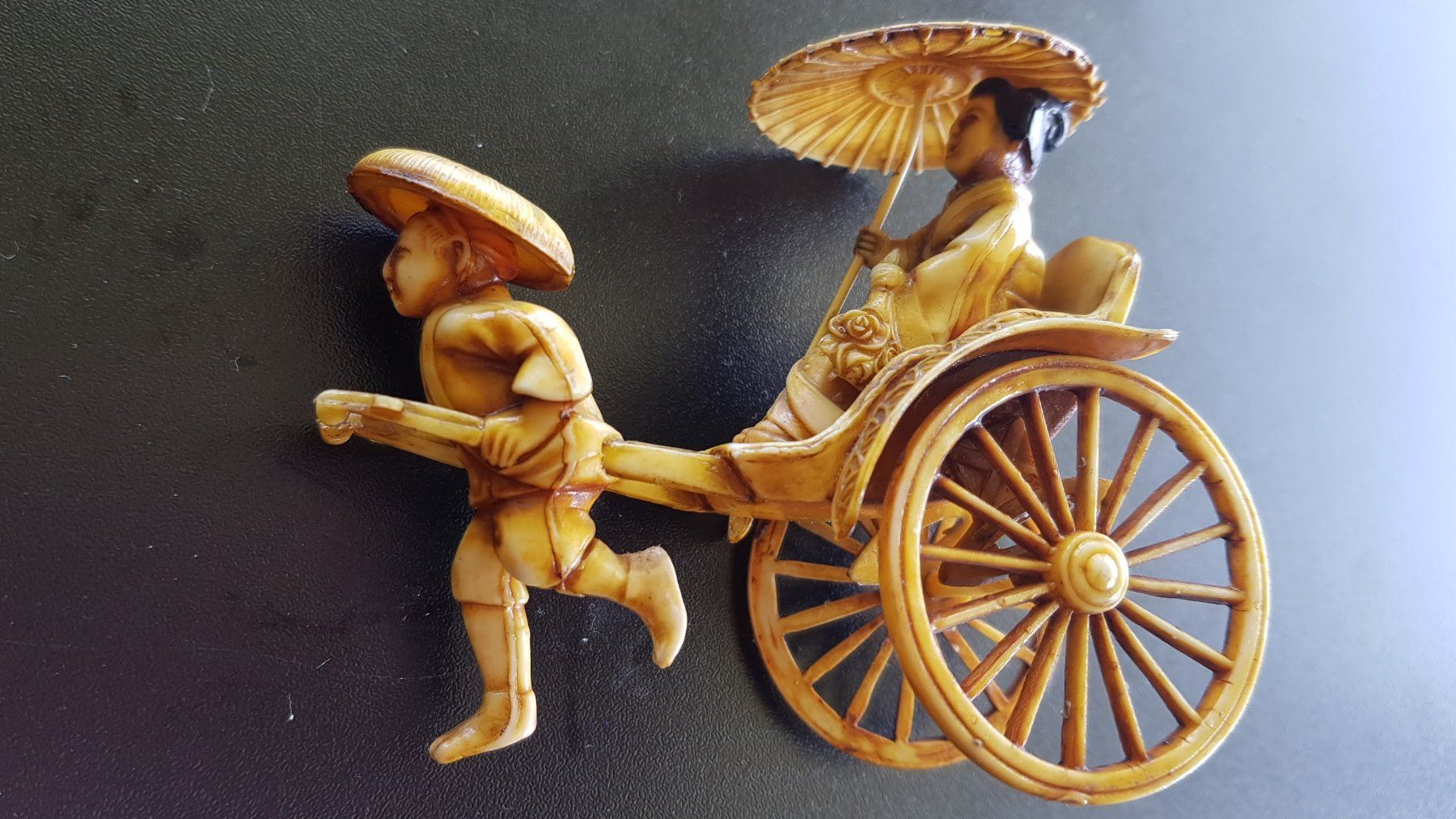 Statuette: Rischkafahrer alte Figur – Usato da Mörschwil venduto da antiksalon 7