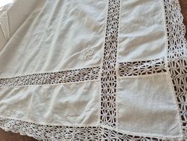 Tischdecke, Halbleinen, Vintage!