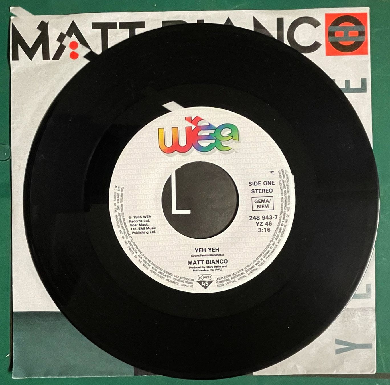Schallplatten: Single: MATT BIANCO - Yeh Yeh – Gebraucht aus Frenkendorf von Yard-Sale-2000 2