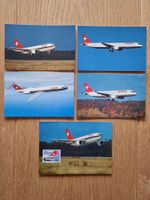 5 Swissair Postkarten Flugzeuge ✈️🇨🇭