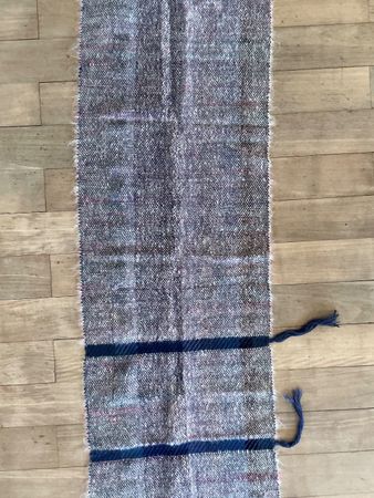 Mohair-Schultertuch kombiniert mit Schafwolle (Streifen)