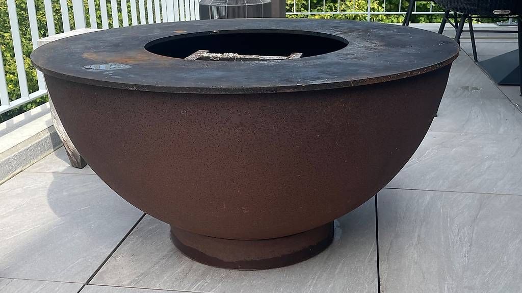Feuerschale: Feuerschale (Edelrost) mit Abdeckung und Grillring – Gebraucht aus Gattikon von nov_f6v7 4