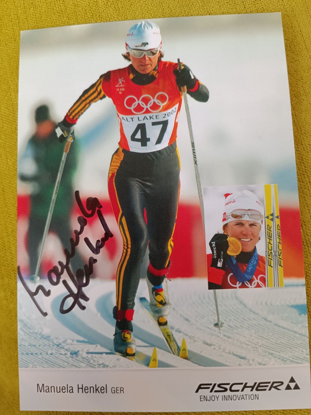 Autographes: Manuela Henkel - Olympia Gold – D'occasion à Menziken par Autogramme