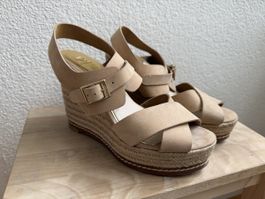 Navyboot Espadrille Wedge Sandalen Gr. 38 – Wildleder, beige