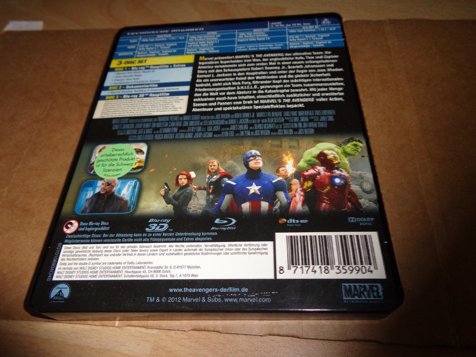 Tutti i DVDs: Marvel's Avenger BLU-RAY STEELBOOK – Usato da Olten venduto da Disc-Ausverkauf 1