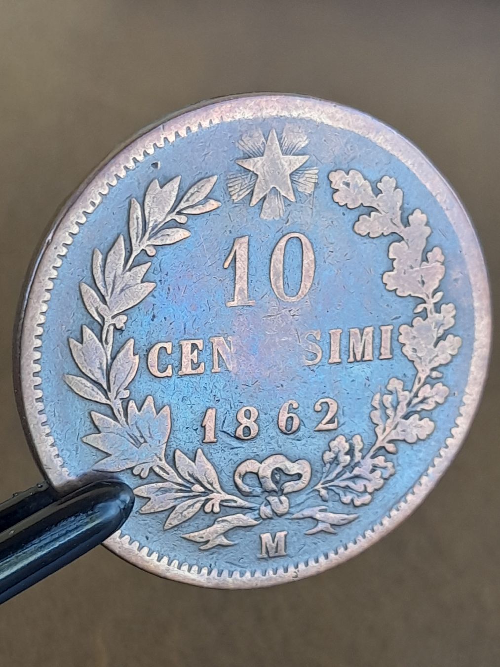 Tutti le monete: 10 Cetesimi 1862 m Victor-Emmanuel II. – Usato da Basel venduto da Basel_20