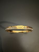 Armreif goldfarben mit Steinen Cartier-Look neu