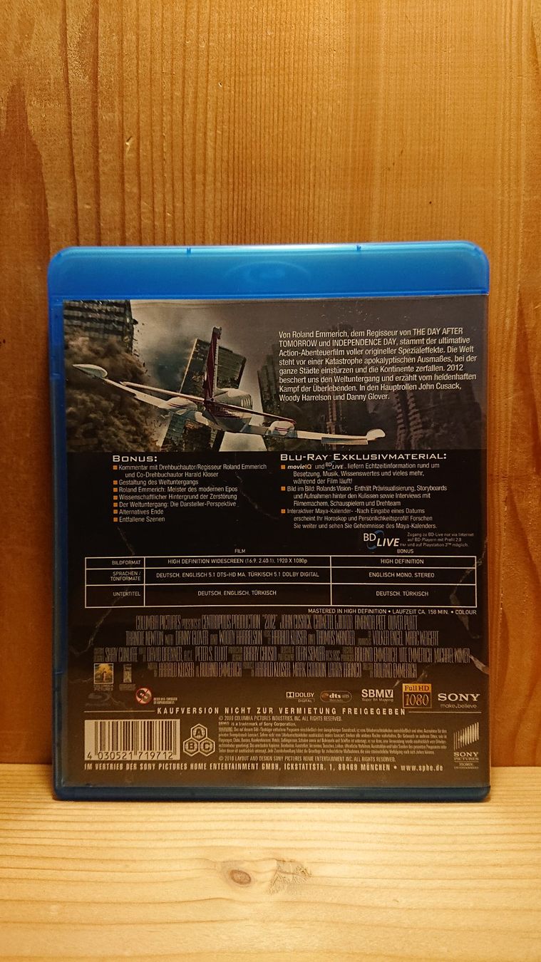 Tutti i DVDs: 2012 Blu-Ray mit John Cusack und Woody Harrelson – Usato da Wilderswil venduto da Exebub 1