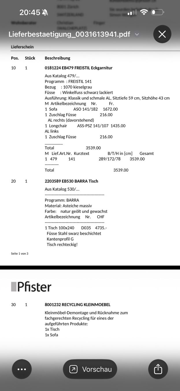 Divani: Sofa Freistil Rolf Benz 141 hellgrau – Usato da Zug venduto da fpv.stef 8