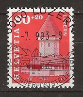 VW74 - Pont de la chapelle Lucerne vollstempel 1er jour