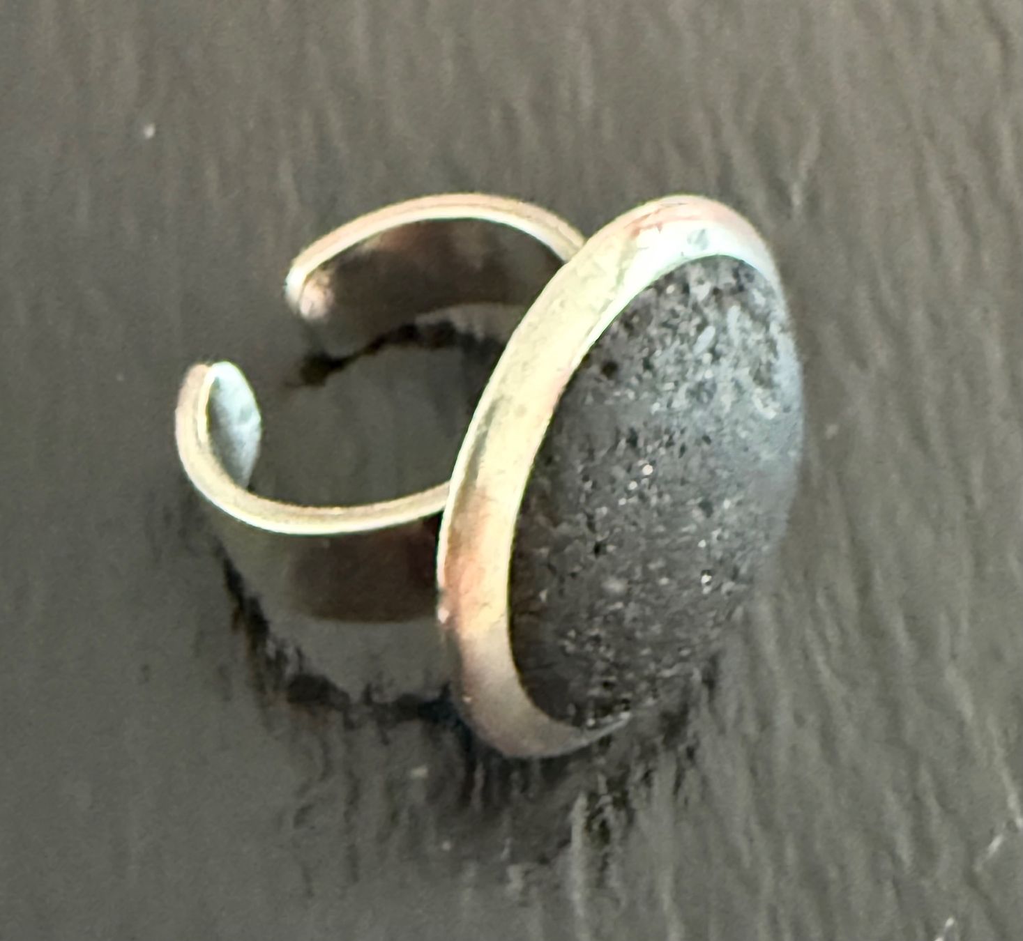 Anelli: Massiver 925 Silberring mit Vulkanstein/Lavastein - 13 g – Usato da Walenstadt venduto da 7pa_k2vs 1