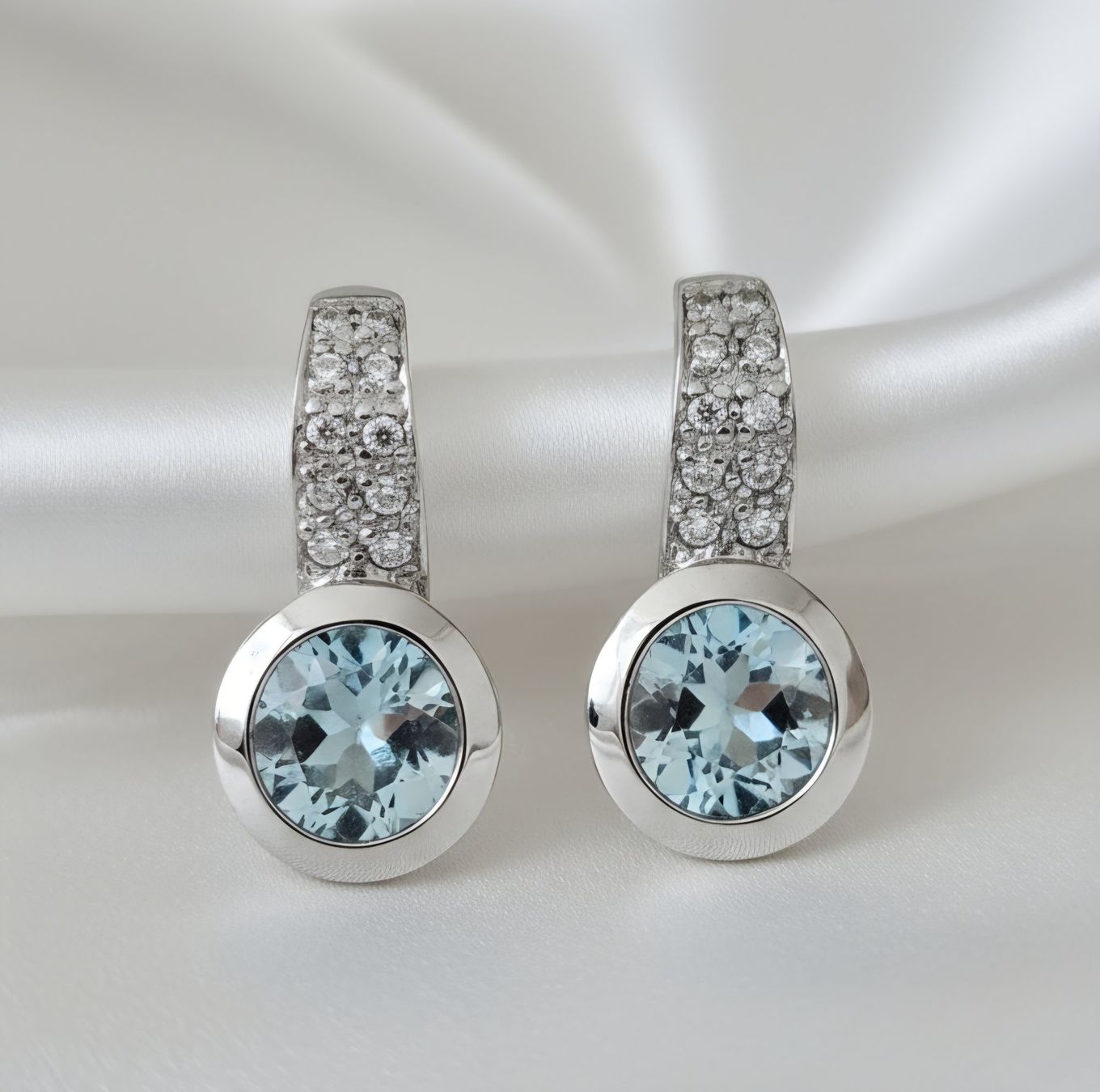 Orecchini pendenti & Orecchini a lobo: Silber 925 Ohrringe mit Aquamarin - Neu – Nuovo e nell'imballaggio originale da Uetikon am See venduto da Coralreef