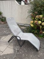 Gartenliege grau Metall Gestell gebraucht Zustand