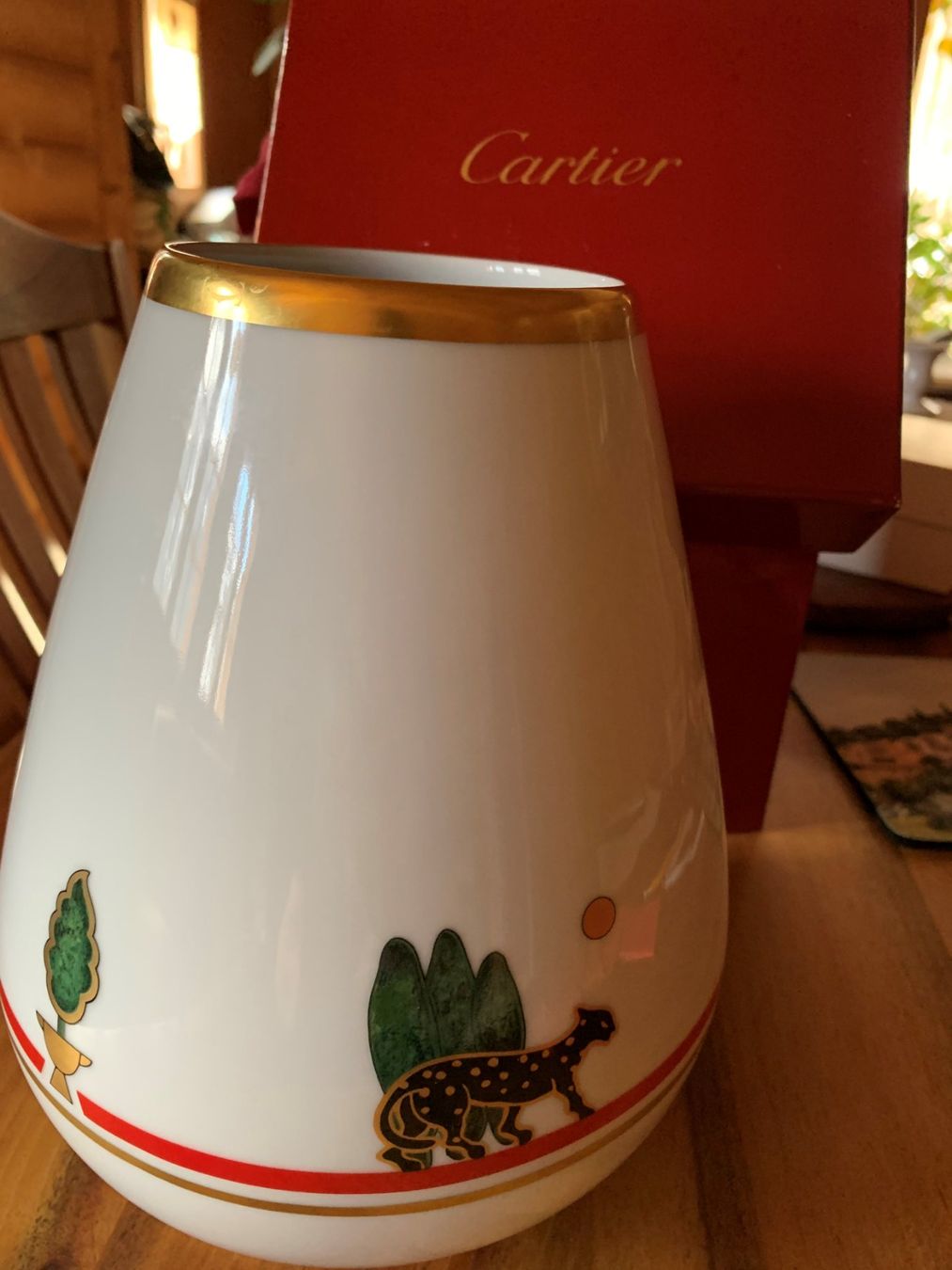 Vasi & Recipienti: Cartier vase Panthère de 1986 – Nuovo e nell'imballaggio originale da Champéry venduto da Madodusud358