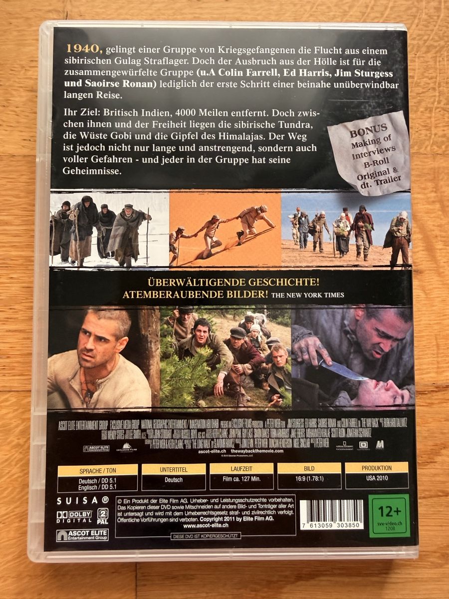 Tutti i DVDs: The Way Back - DVD mit Colin Farell – Usato da Kölliken venduto da nerdorado 1