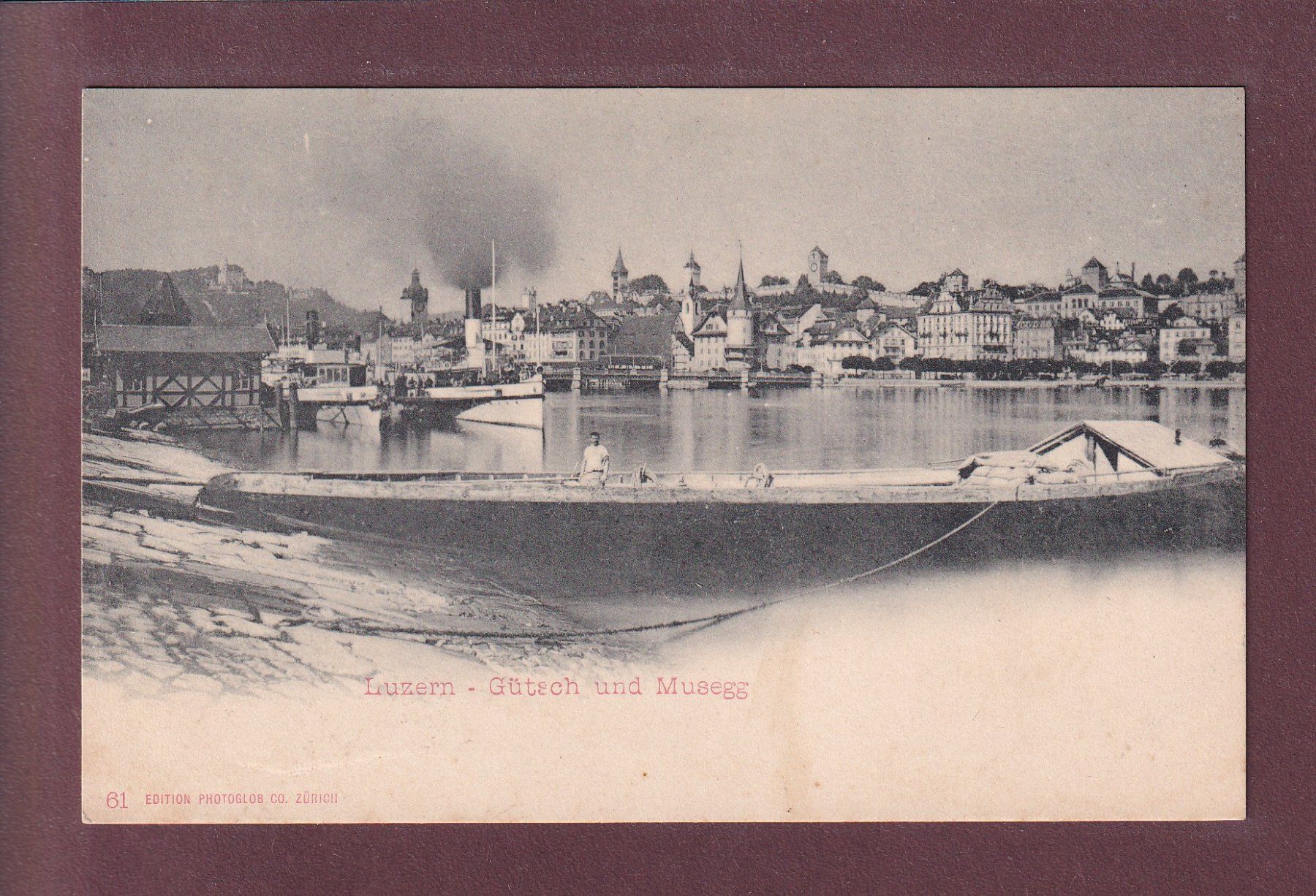 Ansichtskarten: LUZERN - Gütsch - Musegg - Boot – Gebraucht aus Pully von nicecards-shop