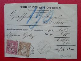 1874: 37a, sauberer BELEG LAUSANNE, Kat: 500.- sauber.