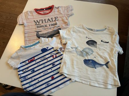 3 coole T-shirts für den Sommer Größe 86 🐋