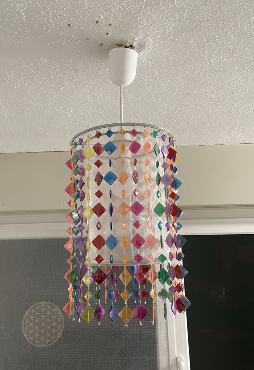 Paralumi: Bunte Hängelampe mit Perlen Deko Lampe – Usato da Frauenfeld venduto da Ronja07 1