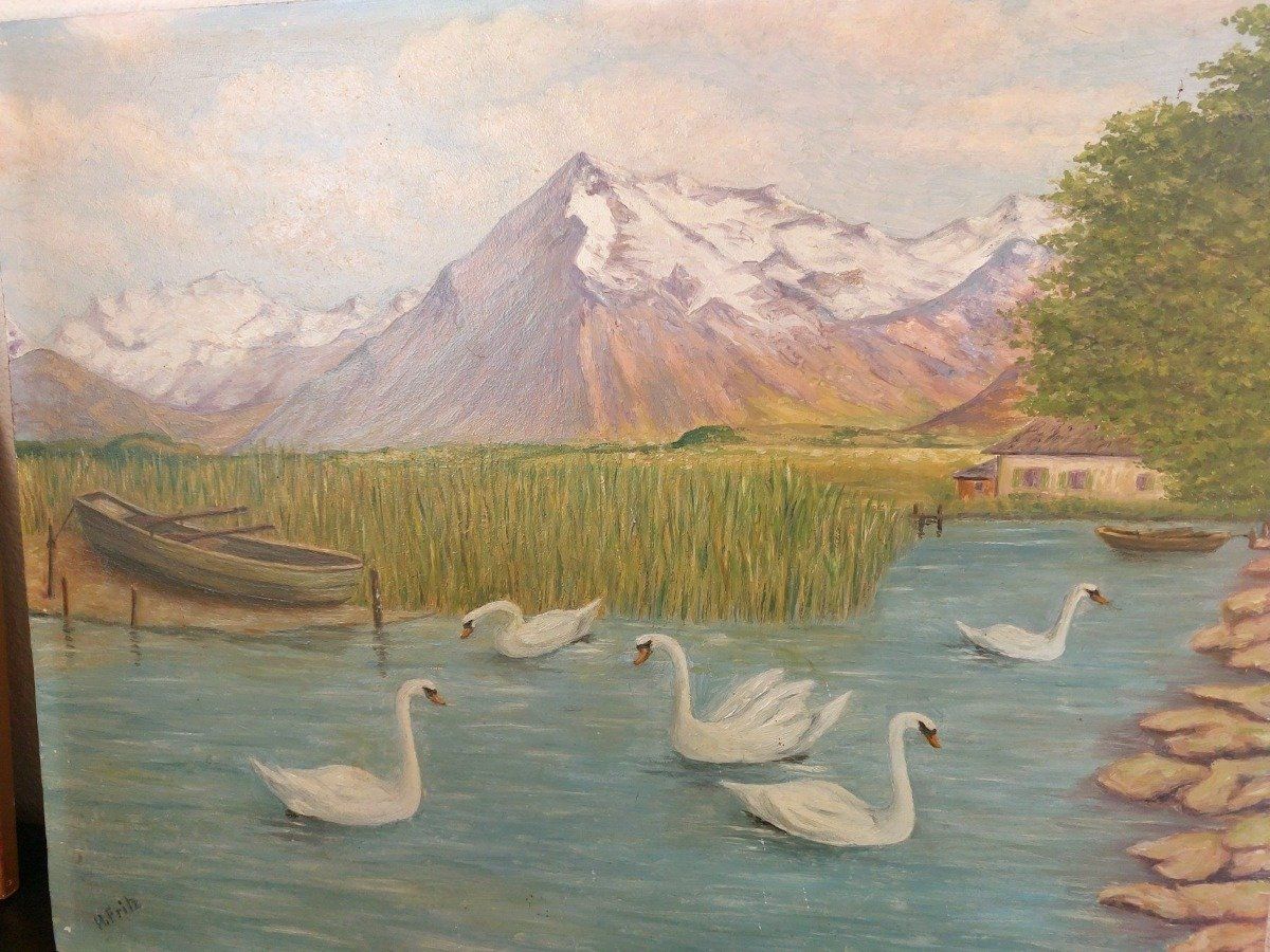 Dipinti: Vintage Öl Gemaelde Schweizer Landschaft 56x46cm – Usato da Horgen venduto da zur_jq85 1