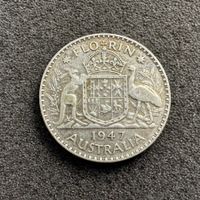 1 Florin Silber Australien 1947