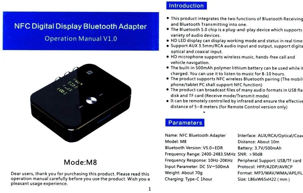 Ricevitori: HI FI Bluetooth Receiver / Transmitter – Nuovo e nell'imballaggio originale da Berikon venduto da m1l3n 5