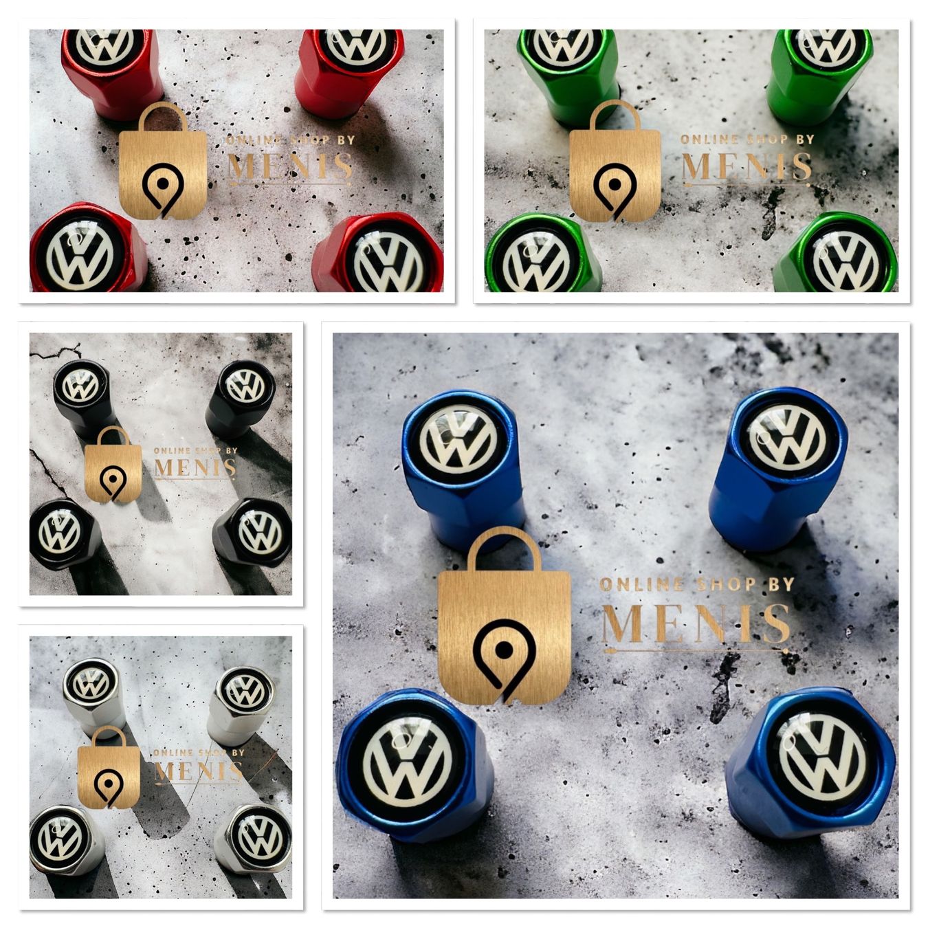 VW Alle Autoersatzteile: VW Ventilkappe Ventildeckel Aluminium 4er-Set Neu – Neu und originalverpackt aus Balsthal von
