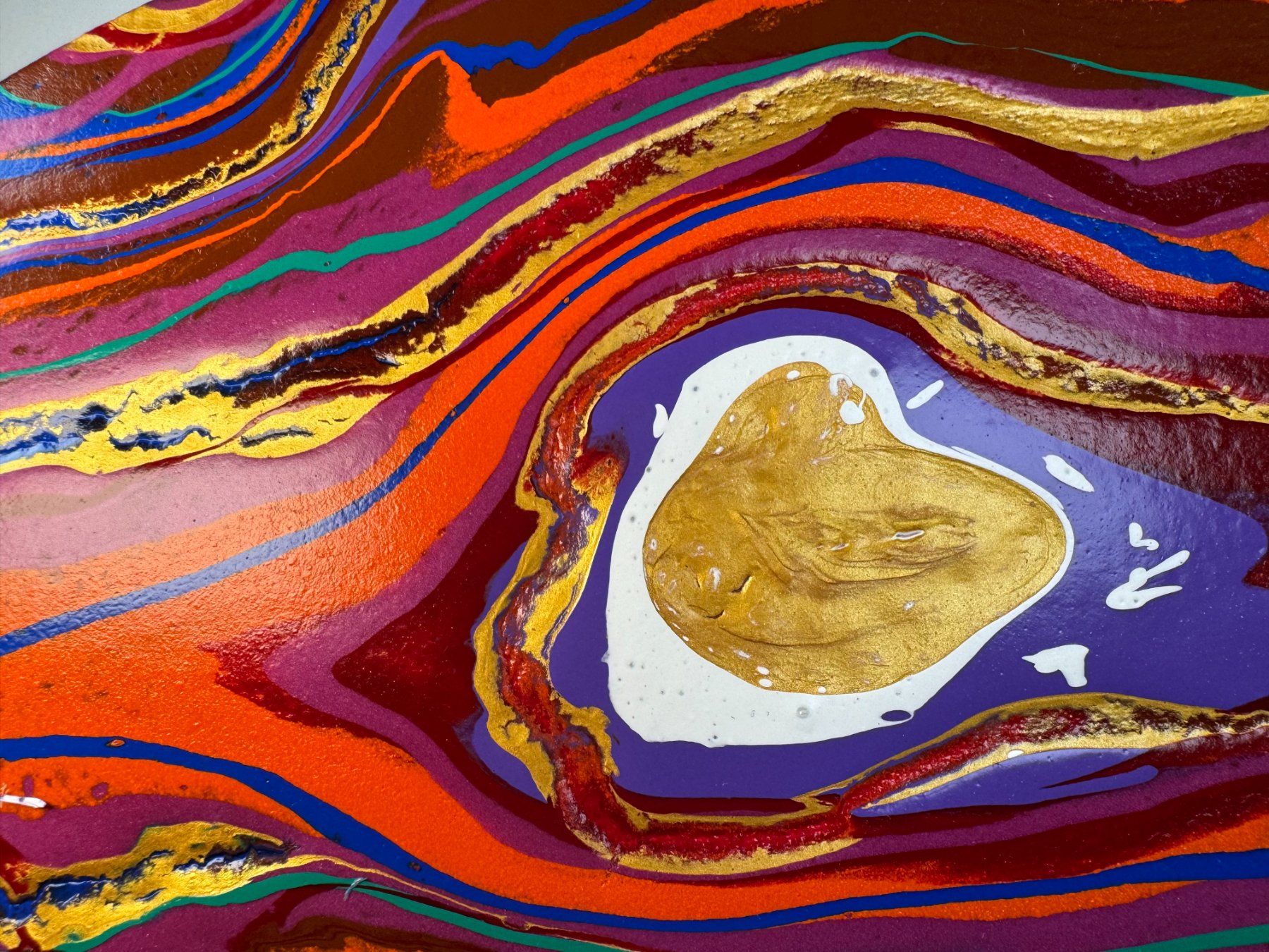 Dipinti: Acryl-Flüssigmalerei, Oval – Usato da Schlieren venduto da MayaSheng1983 1