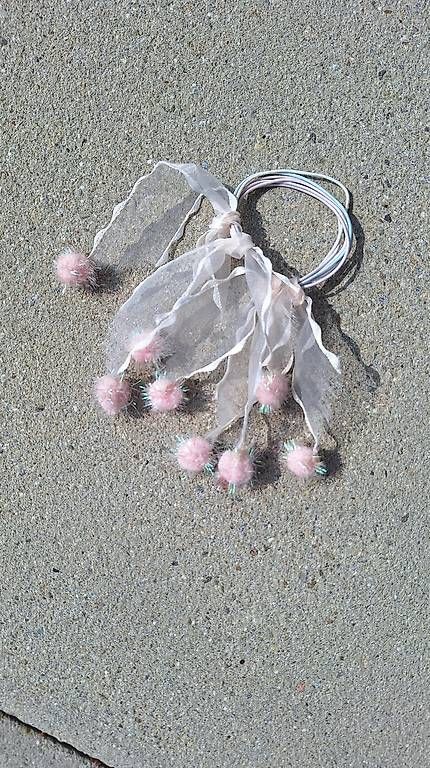 Accessori per capelli: rosa Haargummi mit glitzer Pom Pons – Nuovo (secondo la descrizione) da Urdorf venduto da Jeani_