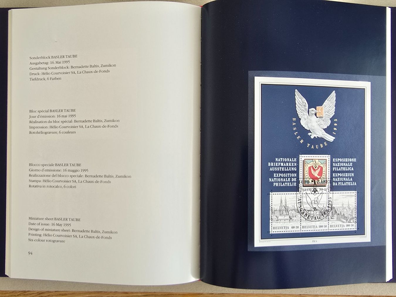 Bücher: Basler Taube - Colombe de Bâle - Colomba di Basilea – Gebraucht aus Schwyz von Danyclau 1