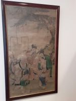 Grosses chinesisches Stoffbild, 18. Jahrhundert