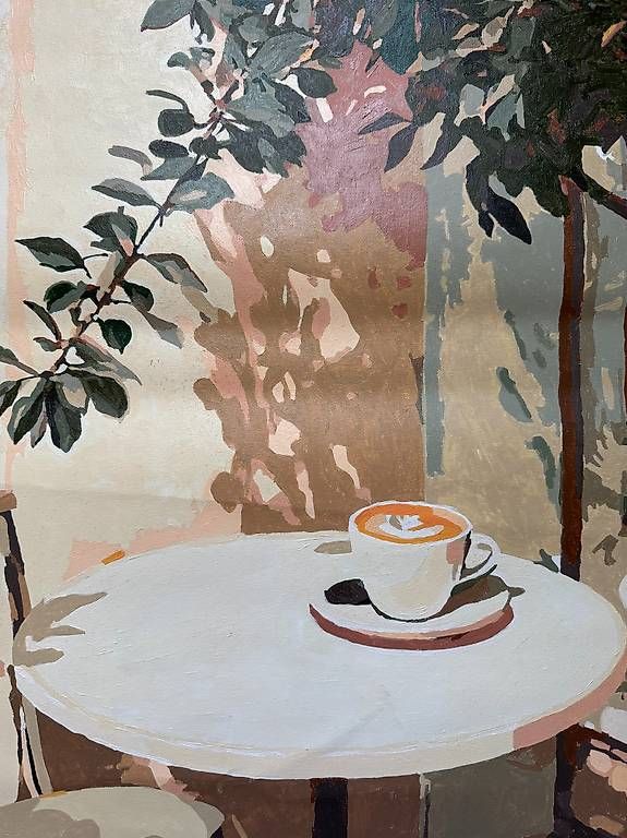 Posters & Illustrations: Bild auf Leinwand "Morgenkaffee" – D'occasion à Bern par iksworbmod