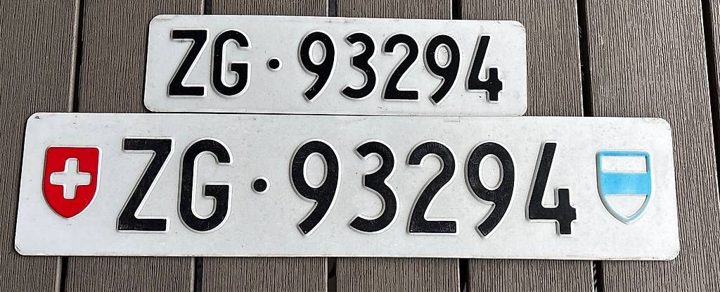 Insegne: ZG 93294 Autonummer  – Usato da Zug venduto da Leon357