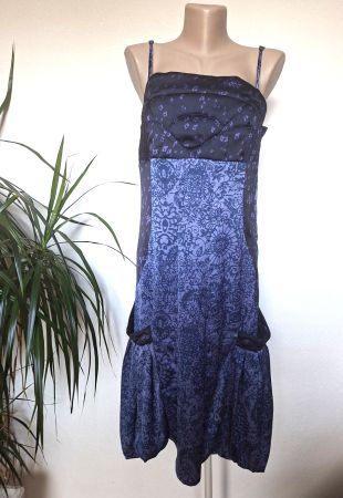 Robe neuve «mais il est où le soleil» Imprimé satiné– Gr. L