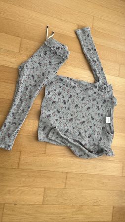 Set Zara grau geblümt Gr. 104