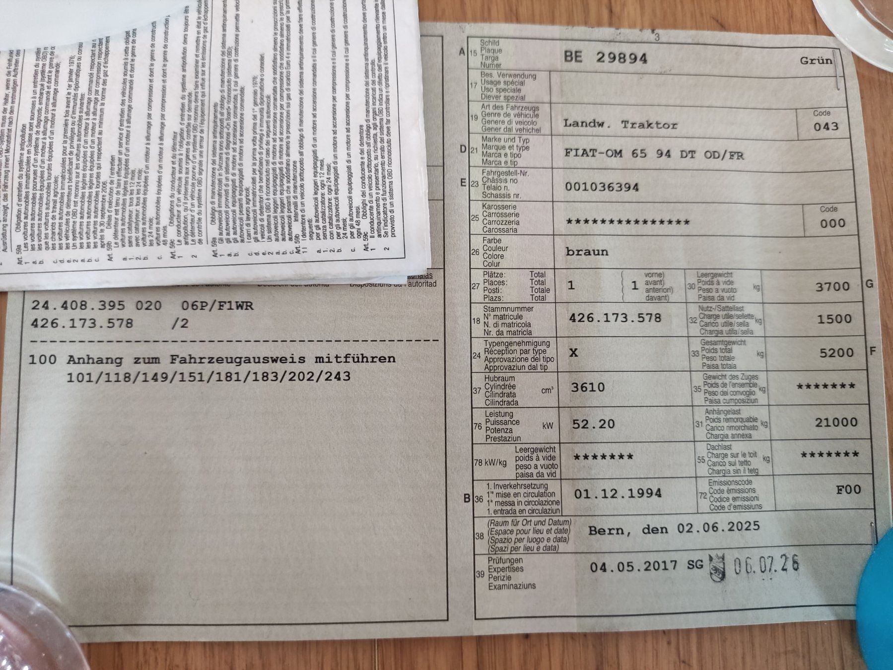 Fiat Trattori: Fiat 65-94 Traktor zu verkaufen – Usato da Mont-Soleil venduto da nin_g868 5