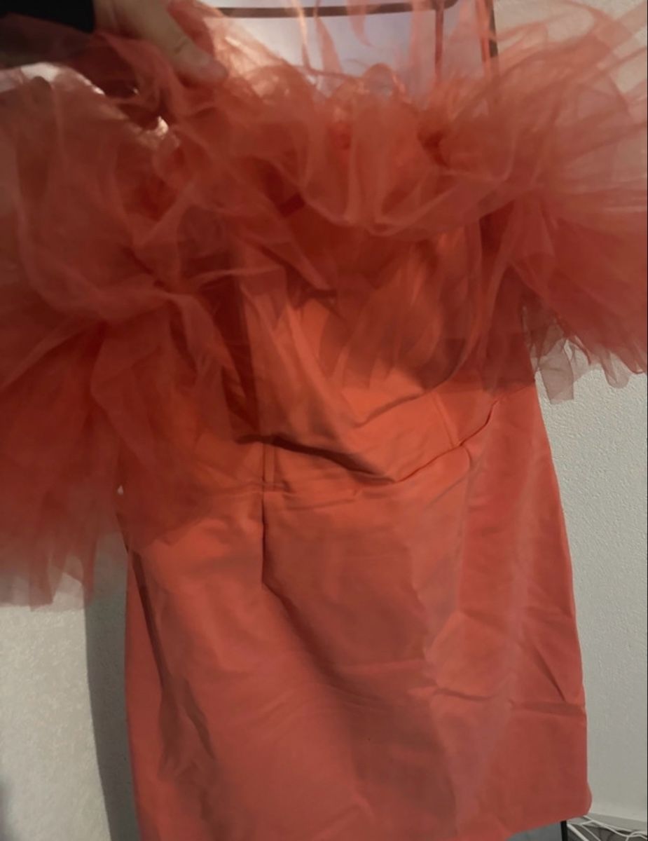 Nafnaf Vestiti: Robe bustier rose saumon avec tulle Naf Naf – Usato da Estavayer-le-Lac venduto da Iness_oth 1