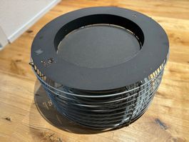 Neue Trendige Outdoor Feuerschale 60cm x 30cm I Schwarz
