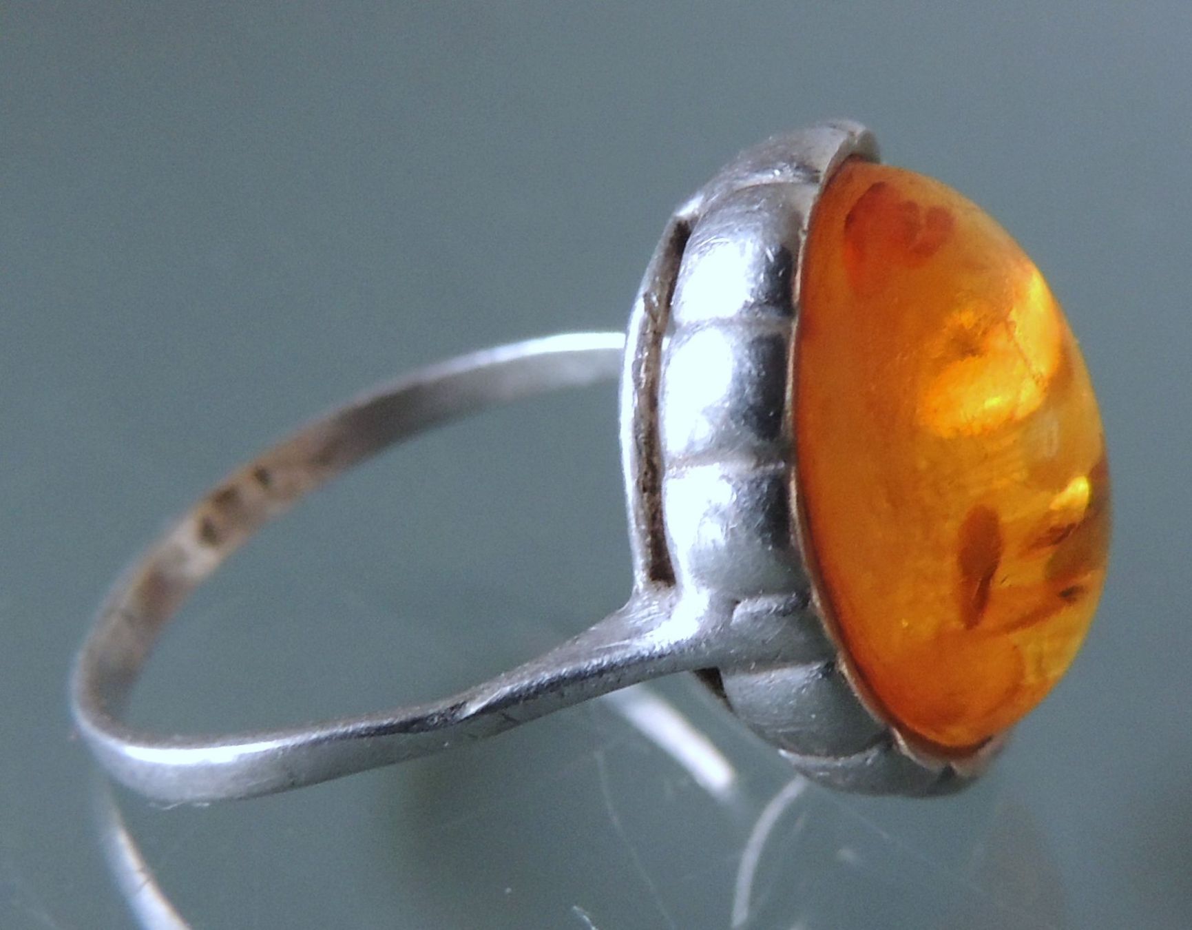 Anelli: Bernstein Silber 925 Fingerring Gr. 61 – Usato da Waldenburg venduto da schaller707 2