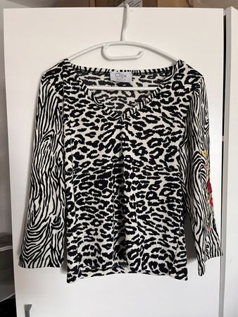 Damen Pullover Clips Leopardenmuster Grösse 42 neu