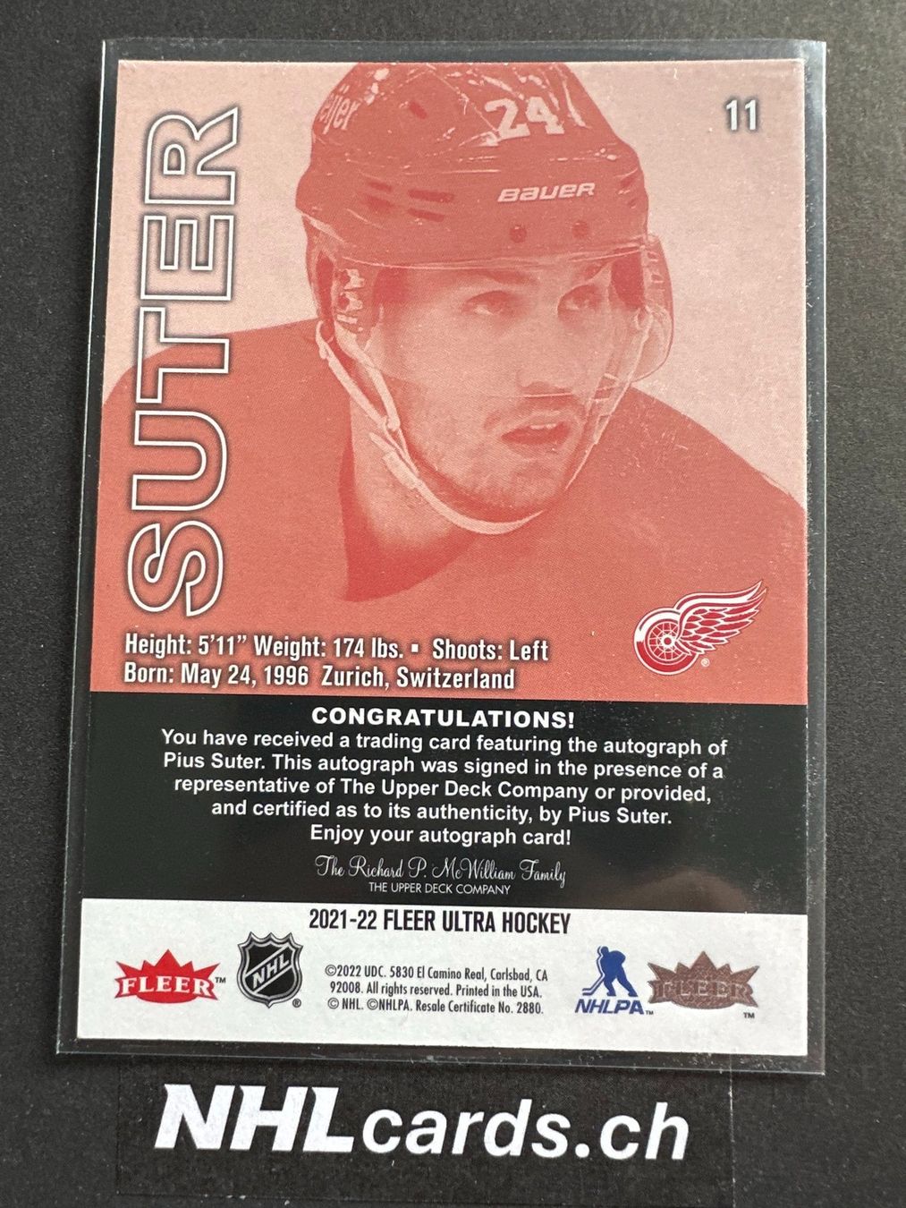 NHL Sammelbilder & Trading cards: Pius Suter NHL Fleer Foil Auto Card – Gebraucht aus Belp von nhlcards.ch 1