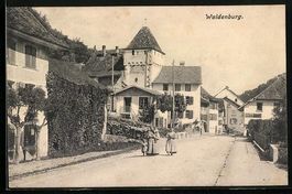 Waldenburg, Strassenpartie mit Gasthaus