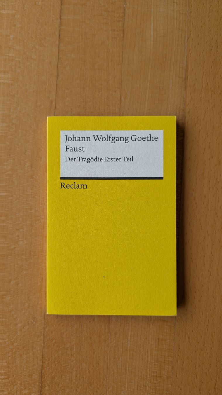 Libri: Goethe Faust, der Tragödie erster Teil, Reclam – Usato da Uster venduto da lucam99