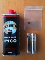 Antikes Benzinfeuerzeug IMCO ink.Kännchen Benzin.