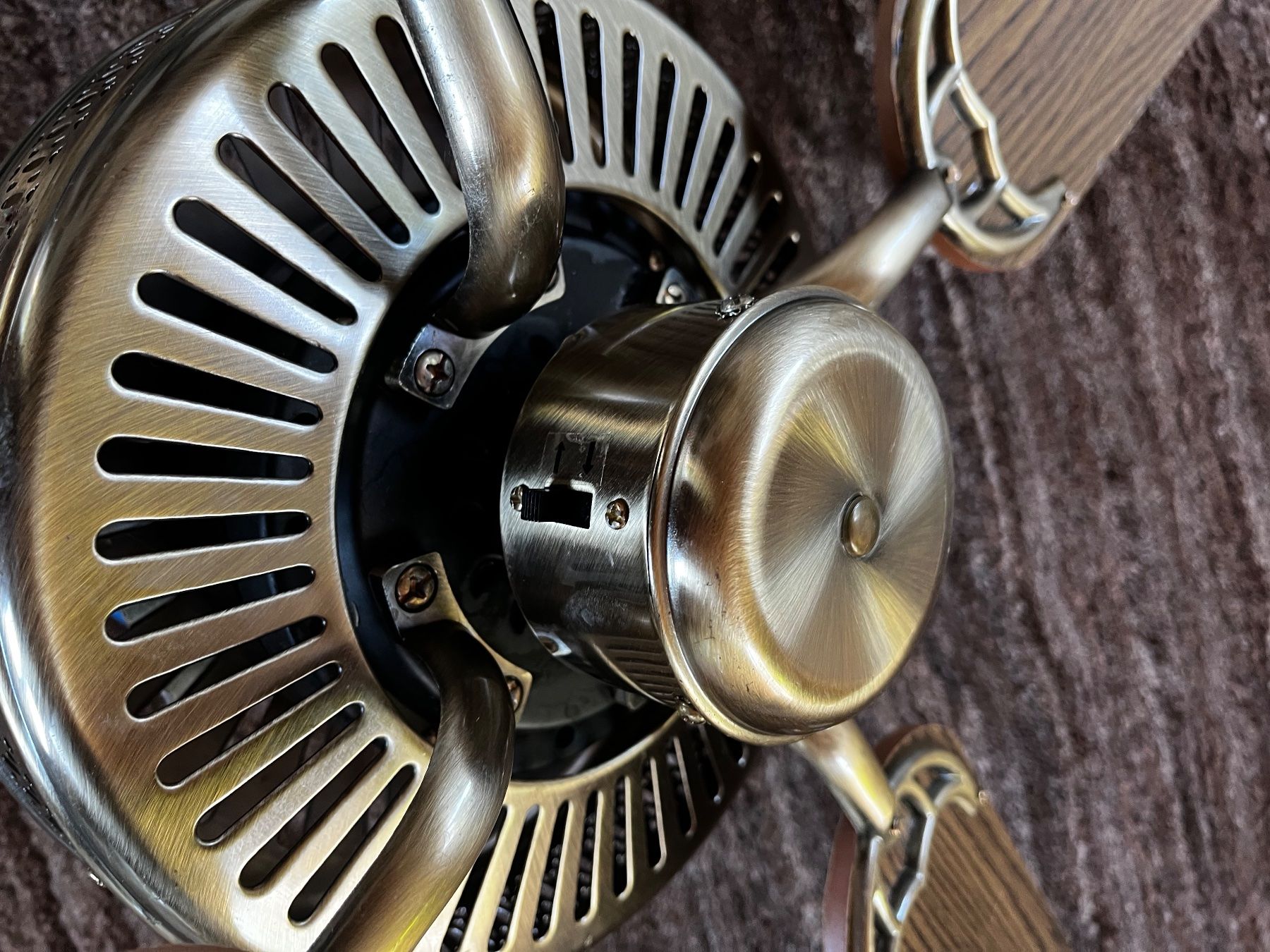 Ventilatoren: Retro Colonial Deckenventilator Messing Rattan 130cm – Gebraucht aus Colombier NE von andpsykz3 4
